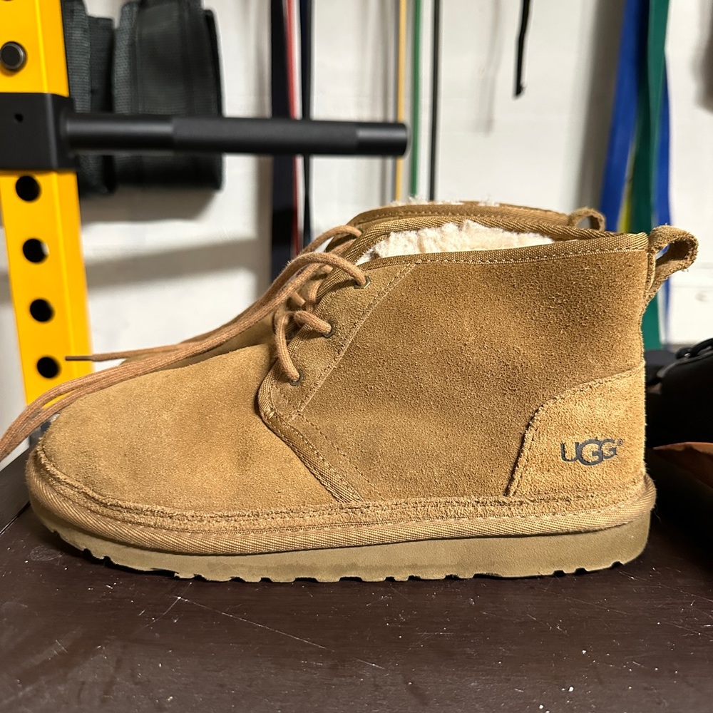 Chestnut lace up UGG boots